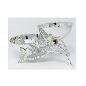 Cuenco de Metal ecológico de forma redonda para servir frutas, centros de mesa, pedestal de estilo moderno, cuenco de frutas para decoración del hogar - Product Image 1