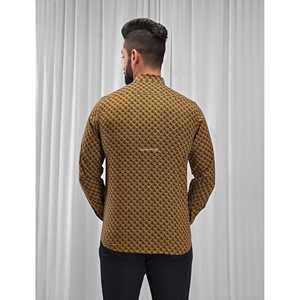 Chemise décontractée pour homme en coton imprimé à manches longues, respirante, en popeline ou tissu Oxford, motif floral ou à pois, offre ODM - Product Image 3