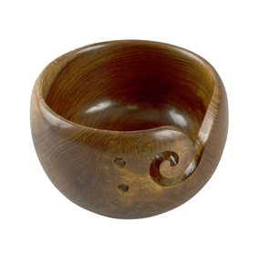 Cuenco de hilo de madera reutilizable Madera marrón antigua con aspecto de diseñador de cuenco de hilo de agujero Fabricado en India Venta caliente - Product Image 1