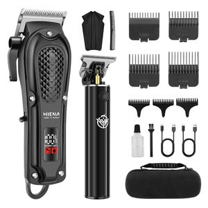 Kit de barbier professionnel sans fil pour hommes, tondeuses à cheveux rechargeables par USB, ensemble de tondeuses, kit de coupe de cheveux professionnel français pour hommes - Product Image 2