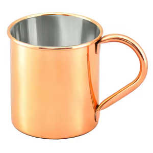Copper Material <b>Moscow</b> <b>Mule</b> <b>Mugs</b> Handcrafted Cylindrical Hammered Finished by Crescent Crafts - Product Image 3