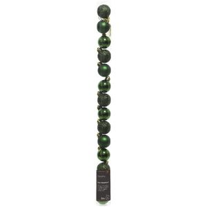 Amicasa Ensemble de 14 boules de Noël en plastique vert pin de 3 cm 9020467 Boules de Noël et décorations d'arbre - Product Image 2