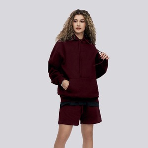 Fabricant OEM personnalisé de sweats à capuche courts pour femmes de haute qualité, sweats à capuche unis, pulls à capuche pour filles, prix de gros - Product Image 1