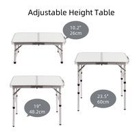 Table de Camping pliante Portable Table pliante extérieure en aluminium Table à lattes de Camp réglable en hauteur légère pour pique-nique