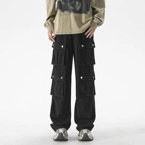 Pantalones Vaqueros Anchos de Mezclilla de 510g, Personalizados, Nueva Moda, Alta Calidad, Negros, Estilo Hip Hop, para Hombre - Product Image 4