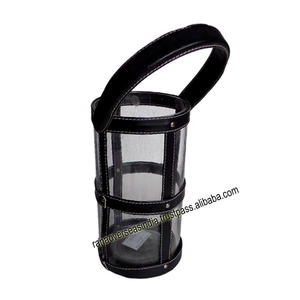 Nouvel arrivage de lanternes cylindriques en verre de qualité supérieure avec lanières en cuir noir pour la décoration intérieure et extérieure de mariage - Product Image 4