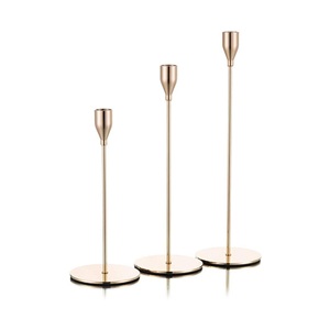 Bougeoir en aluminium plaqué or pour hôtel et restaurant à bas prix Bougeoir candélabre au design moderne Taille personnalisée - Product Image 5