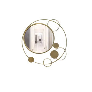 Miroir mural moderne à motif floral Miroir mural en fer de qualité créative Décoration de mariage Art mural au meilleur prix - Product Image 2