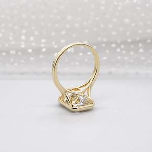 IGI Certified Radiant Cut Engagement <b>Ring</b> Bezel Set <b>Diamond</b> <b>Ring</b> - Product Image 4
