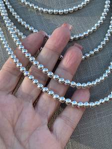 Collar de cuentas de estilo perla Navajo de plata esterlina 8MM regalo de joyería elegante para ella - Product Image 3