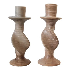 Porte-bougie en bois de luxe, écologique, rond, pour la maison, les hôtels, les restaurants et les cafés, décoration de table de Noël - Product Image 1