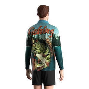 Camiseta Polo de Pesca de Manga Larga Unisex con Estampado de Dibujos Animados, Ropa Deportiva para Exteriores, Sublimación, Spandex/Poliéster, Anti-UV, Secado Rápido, UPF - Product Image 5