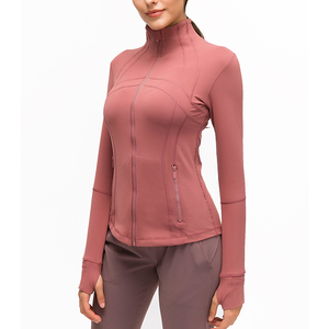 แจ็กเก็ตแขนยาวเอวสูงนุ่มนุ่มสำหรับใส่ไปยิมฟิตเนสสำหรับใส่ในฤดูร้อนฤดูใบไม้ร่วงและฤดูหนาว - Product Image 5