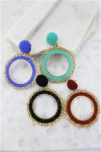 ต่างหูห้อยลูกปัดจากนักออกแบบที่กำลังมาแรงทำมือสำหรับกิจกรรมพิเศษงานปักดีไซน์อินเทรนด์สีสันสดใสสำหรับเด็กผู้หญิงและผู้หญิง - Product Image 2