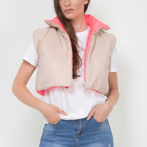 High Quality Women's Winter Coat with Stand <b>Collar</b> and Warm Suede Padding Sleeveless <b>Jacket</b> Canvas Wholesale - Product Image 1