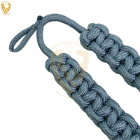 Cordon de macramé OEM pour uniforme, cordons d'épaule personnalisés, embouts en laiton doré métallisé, élastique 100% nylon, artisanat tricoté à la main disponible