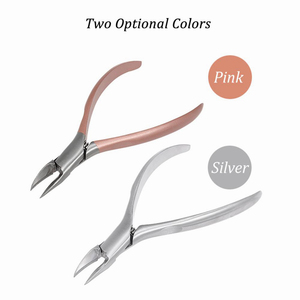 Pinces à cuticules à ongles en acier inoxydable de qualité supérieure coupe-ongles à cuticules avec pointe de 4 mm 4.5 "avec emballage personnalisé - Product Image 3