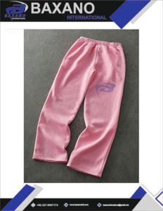 กางเกงขายาวทรงหลวมเอวยางยืดทรงโอเวอร์ไซส์กางเกงวิ่งปักลาย - Product Image 5