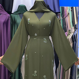Nueva Ropa Islámica Tradicional Negra Hermosa de Dubái 2025 para Mujer, Abaya de Arabia Saudita, Abaya de Dubái, Ropa Musulmana, Ropa del Golfo - Product Image 1