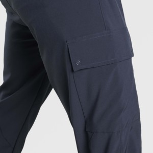 Pantalon de jogging personnalisable avec logo, bleu marine, style hip-hop ample, motif rayé latéral, disponible en tailles XL à 6XL, pantalon de jogging tissé - Product Image 5