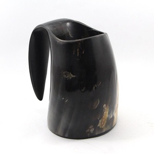 Tasse à boire de bière en corne de buffle Viking pour les fêtes et cadeaux, verres en corne naturelle polie de qualité supérieure pour les restaurants - Product Image 2