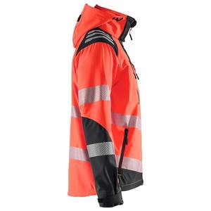 Veste de sécurité en polyester à rayures réfléchissantes à coque souple, antibactérienne, coupe-vent, certifiée CE, vêtements de travail pour hommes, logo personnalisé - Product Image 6