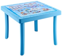 Mesa Infantil de Plástico Blanca, Resistente y Moderna, con Diseños de Animales, Multiusos, para Jugar, Comer, Dormitorio, Escuela, Parque, Interior y Exterior