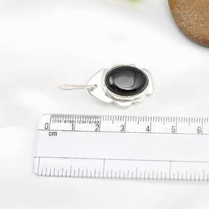 Boucles d'oreilles en onyx noir, argent sterling 925, bijoux en pierres précieuses faits à la main, cadeau élégant pour femme - Product Image 6