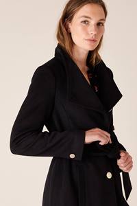 Abrigo de Gabardina de Lana Hecho a Mano y Personalizado, Talla Grande, Manga Larga, para Mujer, Chaqueta de Vestir - Product Image 4