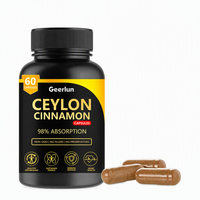 Compléments alimentaires naturels OEM à base d'extrait de curcuma et de poivre noir favorisant le métabolisme et la circulation sanguine, capsules de cannelle de Ceylan