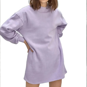 Sudaderas Extra Largas de Algodón de Alta Calidad con Cuello Redondo para Mujer, Invierno, Antiarrugas, Personalizables en la Parte Delantera - Product Image 4