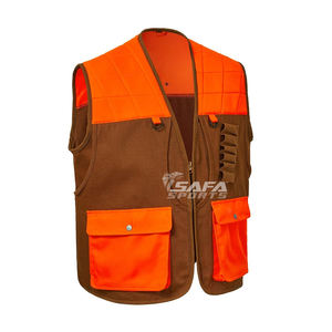 Chaleco de caza naranja personalizable para hombres y mujeres marrón/naranja multibolsillo resistente al viento impermeable Chaleco de caza multi-camuflaje - Product Image 3