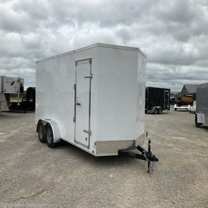 2026 Cross 7x16 Enclosed Cargo <b>Trailer</b> Tandem Axle Utility <b>Trailer</b> 84" Interior Height V-Nose Ramp Door Cargo Hauler 7000 GVWR - Product Image 1