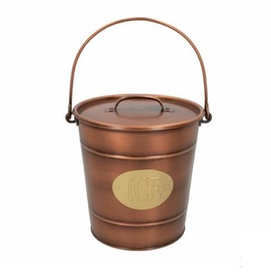 Seau à glace en cuivre martelé avec finition antique élégante et construction en métal durable pour une utilisation événementielle - Product Image 5