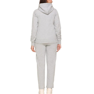 Ensemble survêtement femme 2 pièces, col montant, décontracté, hiver, design tendance, 100% coton respirant, nouvelle arrivée, personnalisable - Product Image 2