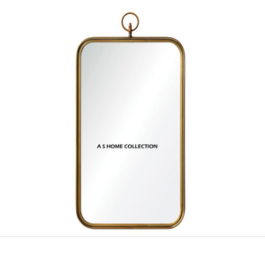 Miroir mural élégant de forme carrée en métal et aluminium pour l'entrée de la salle de bain, de la salle à manger et du salon. - Product Image 2