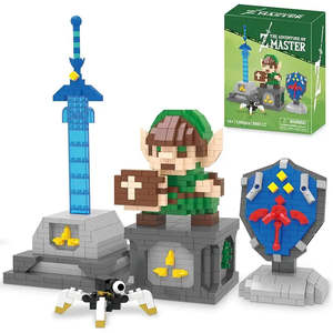 Bloques de Construcción Lego Moc Link para Zelda BOTW, Juego de Construcción Educativo con Plástico ABS, Escudo y Espada - Product Image 1