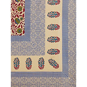 Blue Floral 240 TC 100% Cotton Bedsheets Super <b>King</b> <b>Size</b> with 2 Pillow Covers 3-Piece Set for Home Use - Product Image 5