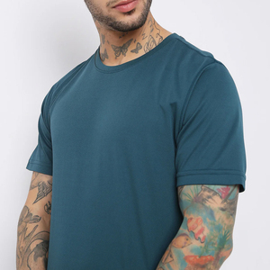 Nouveau design T-shirt décontracté à manches courtes, coupe oversize, grandes tailles, avec logo imprimé personnalisé, motif uni, prix de gros, tricoté - Product Image 2