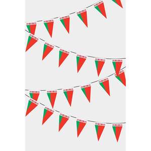 Guirlande de drapeaux triangulaires de la Biélorussie pour décorations de fête - Product Image 1