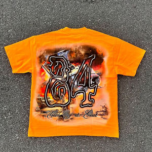 Kivotech venta al por mayor de alta calidad Vintage hombres Boxy Camiseta de algodón de gran tamaño lavado ácido cuello simulado con gráfico impreso Dtg personalizado - Product Image 3