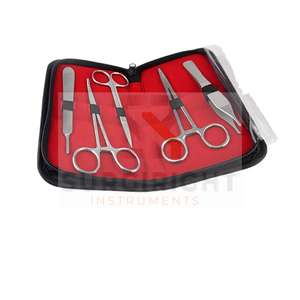 Kit/juego de herramientas de sutura de entrenamiento de 10 Uds. Con mango de bisturí y cuchillas Kit de sutura de práctica para estudiantes de medicina por instrumento Surgiright - Product Image 4
