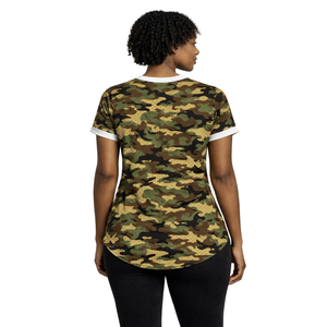 Jersey de Béisbol Tipo Pullover de la Hermandad Zeta Phi Beta, Camuflaje 08, Inspirado en los Fundadores de 1920, Ropa Premium para Mujeres de Calidad Superior - Product Image 2