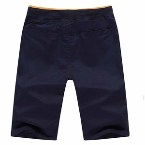 Pantalon court en tissu de coton de couleur unie pour hommes, tenue décontractée, shorts de sport pour hommes, short de sport avec logo personnalisé, cordon de serrage à la taille - Product Image 2