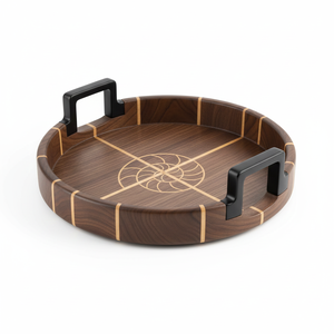 Plateau de service moderne de luxe en bois massif de qualité supérieure, fabriqué à la main, écologique, pour la cuisine, la table à manger, bois naturel, nourriture - Product Image 3