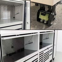 Armoire à outils mobile robuste JZD avec casiers latéraux intégrés, chariot d'atelier professionnel, boîte à outils pour le marché européen, en acier galvanisé
