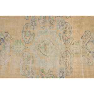 Tapis turc vintage 3,6x7,2 pieds, tapis en laine unie marron - Product Image 4