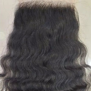 Extensiones de trama de cabello indio crudo sin procesar Cabello de templo indio - Product Image 1