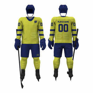 Uniforme de hockey sur glace en polyester respirant haute performance avec coutures lisses pour les séances d'entraînement des équipes masculines adultes - Product Image 5