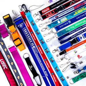 Bán Buôn Tùy Chỉnh Polyester Dây Buộc Thẻ Chủ Văn Phòng Với Móc Biểu Tượng Tùy Chỉnh Màn Hình Lụa In Ấn Nylon Sợi Dây Thừng Jacquard Dây Buộc - Product Image 3